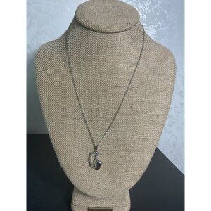 Silver Baby Footprint Pendant Necklace For Women With Sparkling Rhinestones